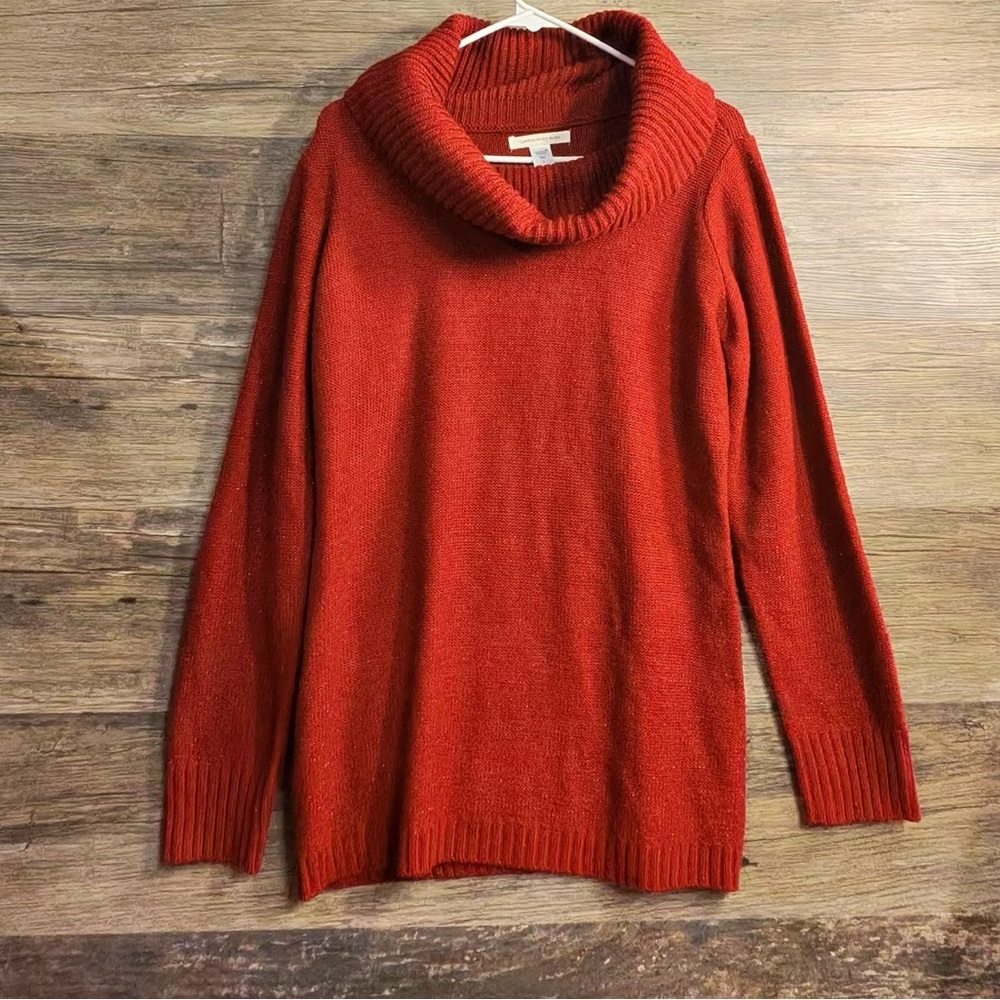 Canyon River Blues Deep Red Cowl Neck Sweater